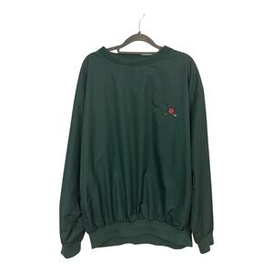 Vintage Y2K 90's Ralph Lauren Polo Golf Pullover Windbreaker Green Large